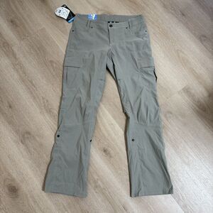 NWT Kuhl Kliffside Convertible 32” Pants Nylon Outdoors Hiking Khaki Tan Sz 10